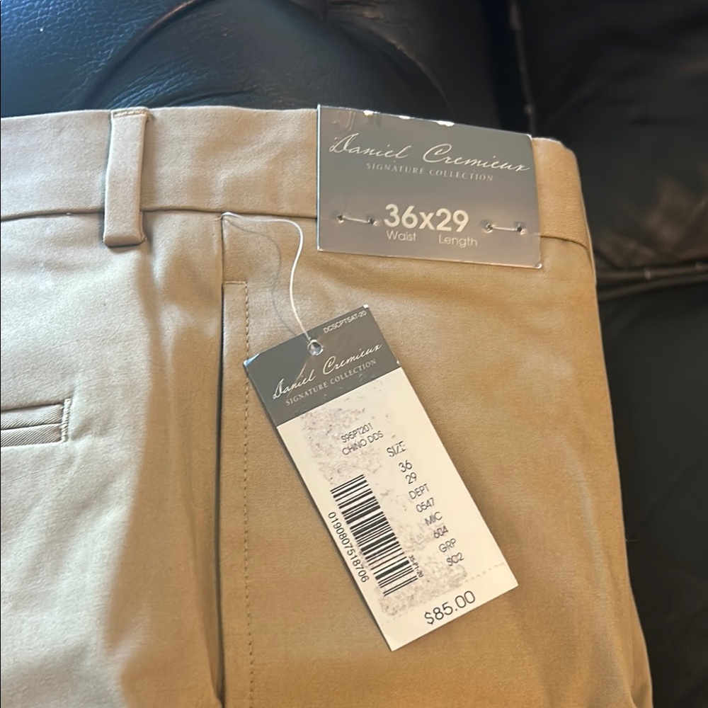 Daniel Cremieux Tan Chinos Flat Front